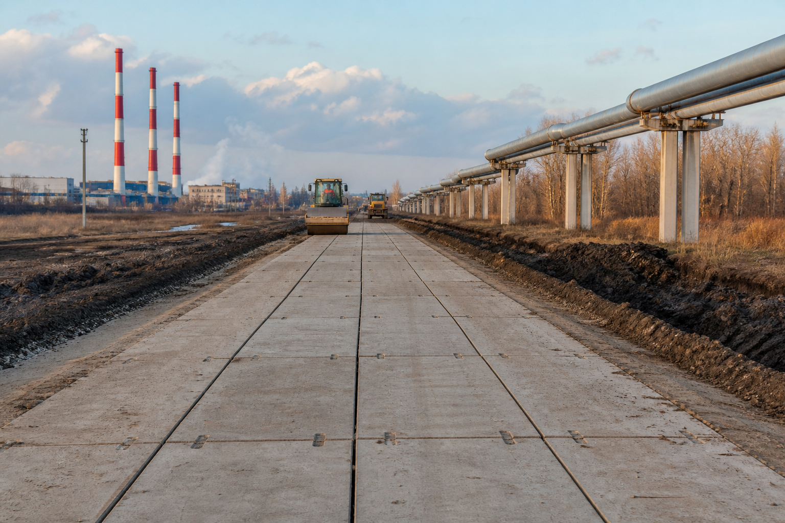 Дорога из железобетонных плит